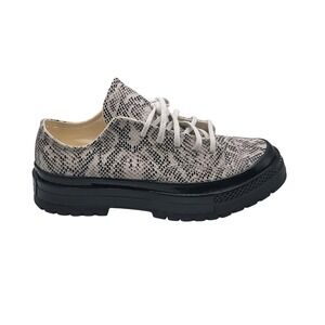 Converse Chuck 70 Formal Suede Snake Print Low Top Sneakers Beige Brown Sz 7 New